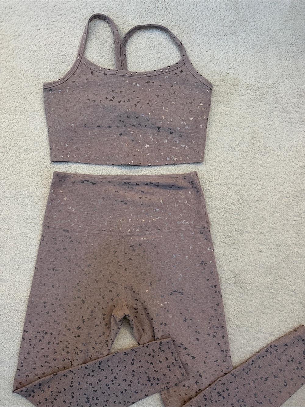 Beyond Yoga Metallic Moon Leggings & Crop Set